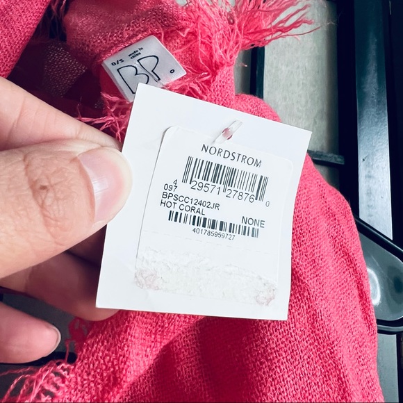BP pink infinity fringe scarf NWT One size - Picture 5 of 6